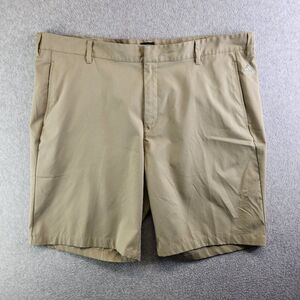 Adidas Shorts Mens 42 Khaki Golf Stretch Pockets Grip Waistband Athleisure